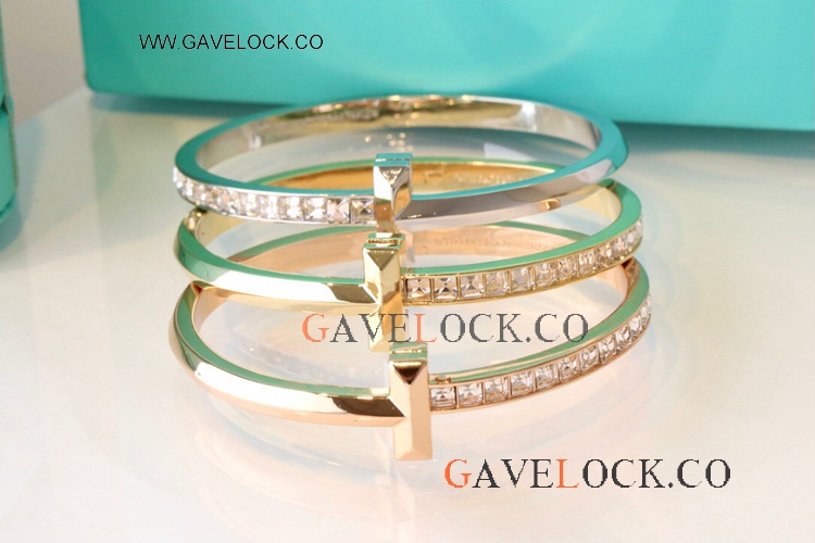 Copy T I F F I N Y T Wire Diamond Bangle AAA Jewelry